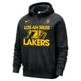 thumbnail image 2 of Men's Nike Black Los Angeles Lakers Courtside Club Pullover Hoodie, 2 of 3