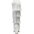 thumbnail image 3 of INC Womens White Fringed Yomesa Pointed Toe Block Heel Leather Dress Boots 7 M, 3 of 3