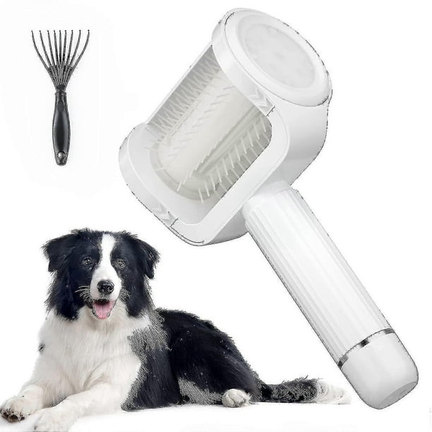 Electric Dog Brush For Long Haired Dogs Slicker Brush For Dogs Shedding High-efficiency Pet Grooming Brush Easily Cleaning Eco-friendly Portable Saves