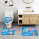 thumbnail image 2 of Do Re Mi Juego de 3 alfombras de baño de coral fleece: tapete de baño + alfombra de inodoro en forma de U + funda de tapa de inodoro en forma de O, 2 of 6