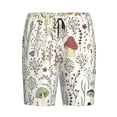 thumbnail image 4 of Wukai Colorful Mushrooms and Plants Men’s Short Pajama Pants With Pockets Soft Sleep Pj Shorts for Men-Large, 4 of 6