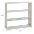thumbnail image 2 of ECR4Kids Streamline 3-Shelf Double-Sided Storage Cabinet, 36in, Classroom Furniture, White Wash, 2 of 9