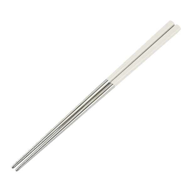 Palillos de acero inoxidable reutilizables, aptos para lavavajillas, antideslizantes, cuadrados, ideales como regalo y adecuados para cenas en la cocina