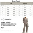 thumbnail image 5 of Loritta Womens Pajama Sets 2 Piece Long Sleeve Ribbed Pit Sleepwear Top and Pants Loungewear Outfits Pjs Sets with Pockets, 5 of 6