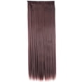 thumbnail image 2 of SAYFUT Trendy 30"Long Straight 3/4 Full Head Clip in Synthetic Hair Extensions One Piece 5 Clips 130g Dark Auburn, 2 of 5