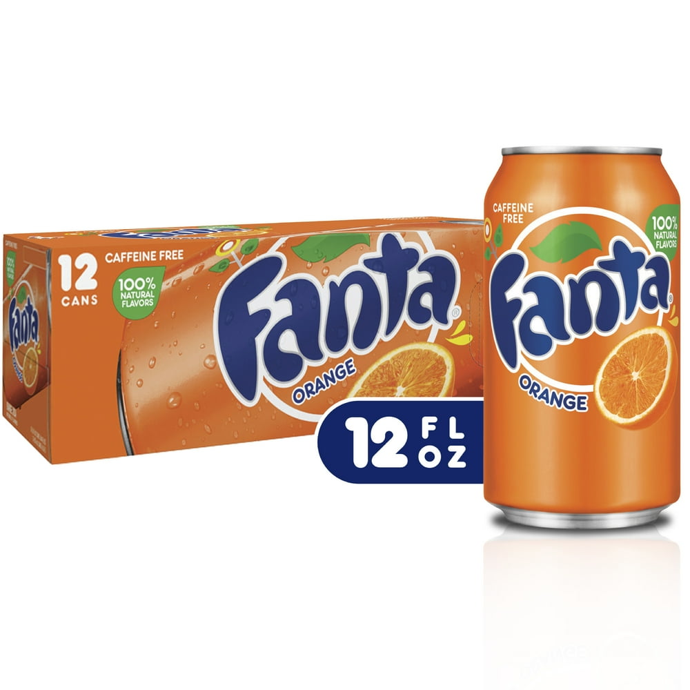 Fanta Orange Soda Fruit Flavored Soft Drink, 12 fl oz, 12 Pack