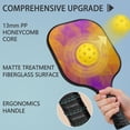 thumbnail image 2 of Pickleball Paddles Set Of 2, Fiberglass Surface, Fluid Smoke Aurora Art Style, 4 Balls & Bag, 2 of 5