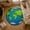Color 2, variant on World Map Round Velvet Area Rug Educational Globe Pattern Soft Plush Kids Room Bedroom Playroom Carpet SPXUBZ 31.5"×31.5"