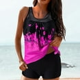 thumbnail image 2 of Two Piece Blouson Tankini Swimsuits for Women Mesh Rushed Modest Bikini Bottom Bathing Suits Loose Fit Swimwear, 2 of 9