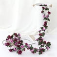 thumbnail image 6 of Gumesh 8Ft Artificial Rose Vine Fake Flower Garland- Floral Decoration for Home, Wedding, Party | Aesthetic Wall Decor, Background Outdoor Decor(Purple), 6 of 6