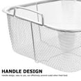 thumbnail image 3 of TEHAUX Frying Basket Stainless Steel for Kitchen Use Silver Multipurpose Fry Tool with Ergonomic Handle 3.5 x 2.5 x 1.2in, 3 of 6
