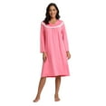 thumbnail image 2 of Xmarks Women's Vintage Victorian Nightgown Long Sleeve Sheer Sleepwear Pajamas Nightwear Lounge Dress Pink XL, 2 of 7