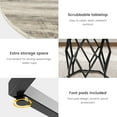 thumbnail image 4 of M optimized Round Dining Table for 4-6 People, 47" Farmhouse Kitchen Table, Modern Circle Dinner Table with Sturdy Base, Industrial Wood Dinning Room Table for Kitchen, 4 of 8