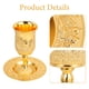 thumbnail image 3 of ColoMX Juego de copas de vino de Metal, copa de vino Kiddush con platillo para Shabat, 1 Juego, 3 of 7