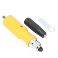 thumbnail image 2 of Rivet Gun Adapter Alloy Steel Cordless Riveting Tool Set Kit for Electric Drill Yellow, 2 of 14