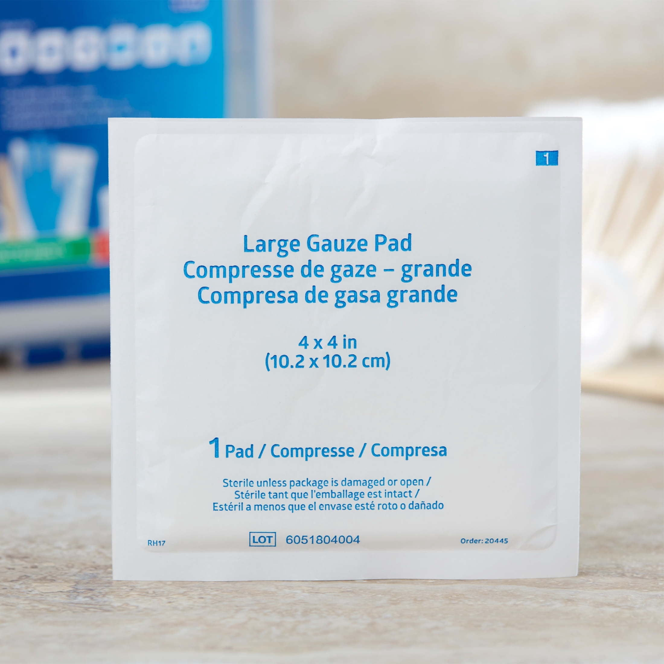 Equate Gauze Pads, 4 in x 4 in, 25 Count