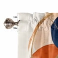 thumbnail image 5 of Kitchen Curtains 54 Inches length, Navy Blue Burnt Orange Window Treatment Curtain Drapes, Geometric Modern Boho Art Decorative Window Curtains for Bedroom Cafe, 52"x54", 2 Panels, 5 of 7