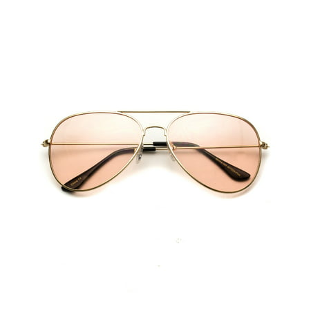 WearMe Pro - Classic Aviator Style Metal Frame Sunglasses Colored