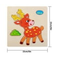 thumbnail image 2 of Children 3D Assemble Toy Kids Educational Intelligence Wooden Cartoon Design Assemble Toy Plane Animal Type 2, 2 of 7