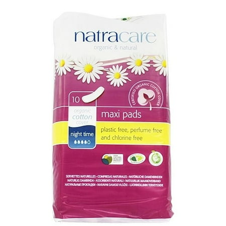 Natracare Natural Extra Long Night Time Pads, 10 Count