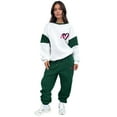 thumbnail image 5 of Sweatsuits for Women 2 Piece Heart Print Color Block Sweatshirt Fashion Casual Crewneck Lounge Sets Green XL, 5 of 10