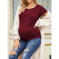 thumbnail image 3 of Avidlove Women Maternity Nursing Pajama Set Breastfeeding Sleepwear Short Sleeve Top and Long Pants Postpartum Pjs, 3 of 7