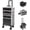 Black-D, variant on Portable Makeup Organizer Suitcase, Stylist Beauty Salon Luggage, Makeup Case w/ 4 Removable Wheels & Sliding Drawers for Barber Store
