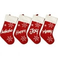 thumbnail image 4 of 4 Pack Personalized Decorative Christmas Stockings with Snow, 4 of 4