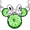 Light Green, variant on Disney Minnie Mouse Crystal Birthstone Silver Plated Necklace (More Colors)