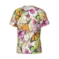 thumbnail image 5 of Qekee Butterflies2 Classic Fit T-Shirt Men's Shirt Men's Tight Short Sleeves for Exercise, Running, Mountaineering - Butterflies2, 5 of 9