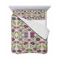 thumbnail image 7 of Quilts Twin-XL Size Bedding Set, Purple Green Botanical Lightweight Quilted Comforter, Spring Floral Summer Rustic Soft Reversible Bedspread Coverlet with Pillow Covers for All Season, 68" x 98", 7 of 7