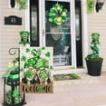 thumbnail image 5 of Welcome St. Patrick''s Day Gnome Garden Flag Double Sided, Green Shamrock Clover Polka Dot Decorative Yard Outdoor Home Small Decor, Gold Horseshoe Irish Holiday Vintage Outside Decoration 12.5x18, 5 of 6