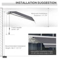 thumbnail image 5 of Barara King Patio Awning Sunshade Shelter,Patio Retractable Sun Shade,12' x 10' Manual Retractable Awning Outdoor Sunshade Shelter, 5 of 11