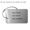 thumbnail image 1 of Customized Stainless Steel Luggage Tags: Personalize Your Suitcases And Bags With Your Text Custom Initial Text Name ID Number Toys, 1 of 6