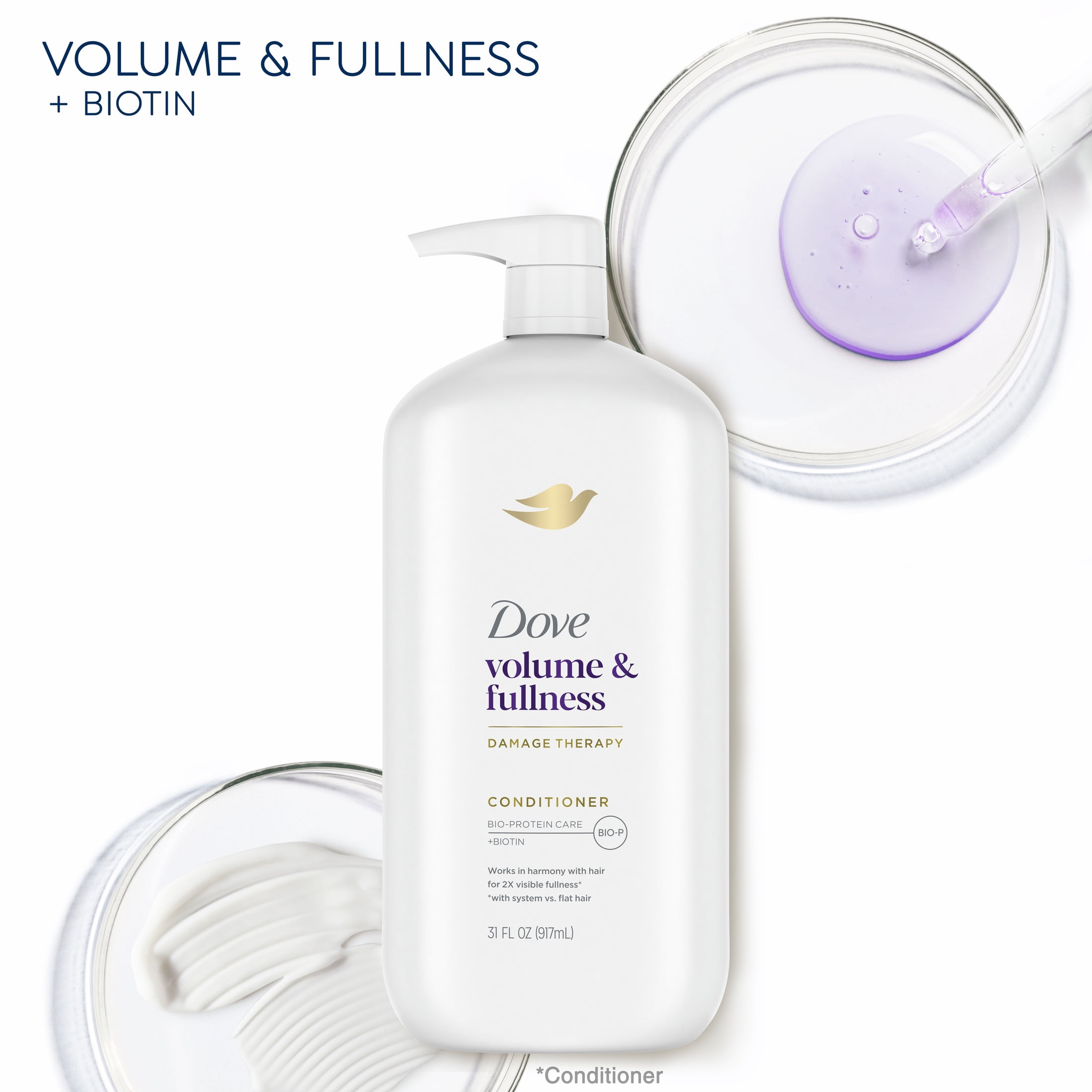 Dove Volume and Fullness Daily Conditioner with Biotin Complex, 31 fl oz
