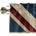 thumbnail image 5 of Curtains Valances, Vintage United Kingdom Flag Union Jack Flag British National Flags Rod Pocket Cafe Valance Short Window Curtains Valances for Kitchen, Bedroom, Living Room, 1 Panel, 54"X18", 5 of 5