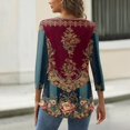 thumbnail image 4 of KLHDSF 3/4 Sleeve Tops for Women Basic Crew Neck Spring Blouses Casual Fit Fall T Shirts 2026 Wine XL, 4 of 5