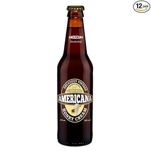 Glass Bottle Iconic Old-Time Brand Soda 12 oz 12 Pack Bundled by Louisiana Pantry (Americana Honey Cream)
