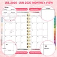 thumbnail image 6 of OMEYA Planner 2026 2027, Spiral Planner 2026-2027 Weekly and Monthly, 12 Month Weekly Planner Jul.26 - Jun.27, with Inner Pockets, Monthly Tabs, Elastic Closure, 5.8" x 8.3" Calendar Planne for Women, 6 of 11