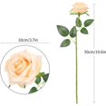 thumbnail image 4 of Artificial Silk Rose Flower Single Stem Lifelike Fake Rose for Wedding Bouquet Flower Arrangements Home Party Centrepiece Decoration, 10 Pieces (Champagne), 4 of 5