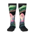 thumbnail image 1 of Balery Snake Holding A Lotus Calcetines novedosos Calcetines deportivos Calcetines hasta la rodilla Calcetines de algodón Calcetines originales y geniales, 1 of 6