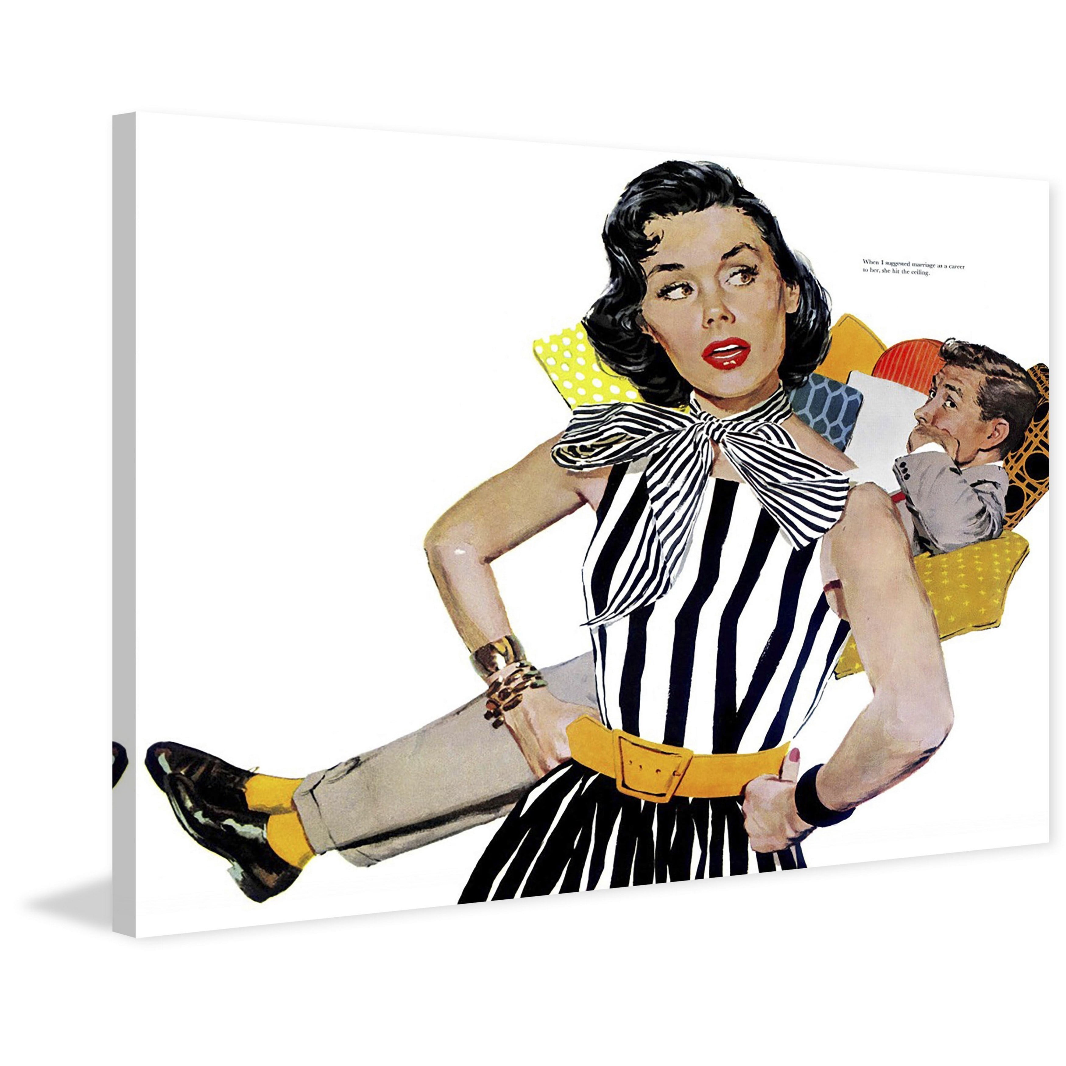 Marmont Hill "The Lady Was Insulted" by Mike Ludlow Painting Print on Canvas