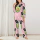 thumbnail image 2 of Fotbe Panda Avocado Conjunto de Pijama de Manga Larga para Mujer con Estampado, Ropa de Dormir de 2 Piezas, Conjunto de Casa Suave y Cómodo con Bolsillos-Small, 2 of 7