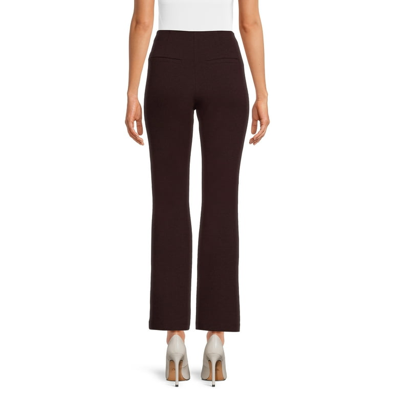 Time and Tru Women's Flare Ponte Pants, 30 Inseam for Regular 