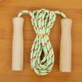 thumbnail image 3 of 5pcs Wooden Handle Jump Rope Portable Exercise Equipment for School Students, 3 of 8