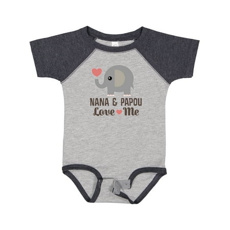 

Inktastic Nana and Papou Love Me Gift Baby Boy or Baby Girl Bodysuit