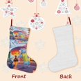 thumbnail image 3 of Elemental Tema: Calcetines de Navidad, fino lino blanco para colgar en escaleras y chimenea, decoración navideña para el hogar, regalo de Navidad.54cm×38cm, 3 of 5