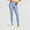 Light Blue, variant on Liuinsasek Women's Tight Fit Hip-lifting Yoga Pants Stretchy High Waist Mesh Side Pockets Sports Fitness Pants Comfy Everyday Wear