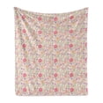 thumbnail image 1 of Botany Soft Flannel Fleece Throw Blanket, Delicate Spring Garden with Blossoming Wildflowers and Peonies Romantic Concept, Cozy Plush for Indoor and Outdoor Use, 50" x 70", Multicolor, by Ambesonne, 1 of 6