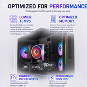 Gigatech Gaming Titan 3 Gaming PC Desktop Bundle - Ryzen 5 5500, RTX 5060, 32GB DDR4, 2TB SSD, RGB, Windows 11, Wi-Fi, Monitor